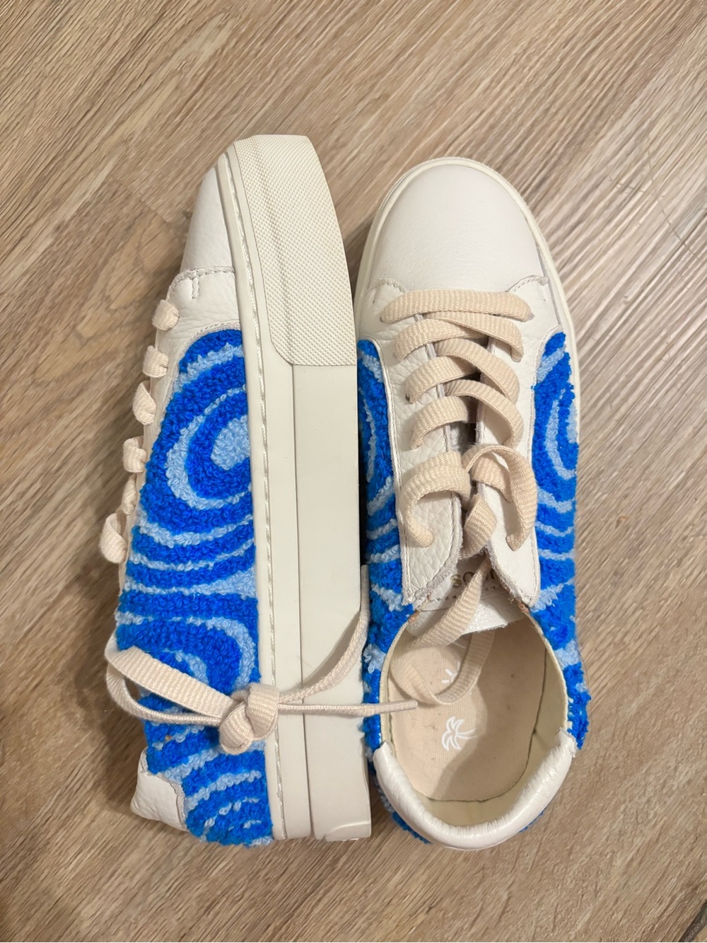 Soludos Blue Swirl Lace-Up Sneakers